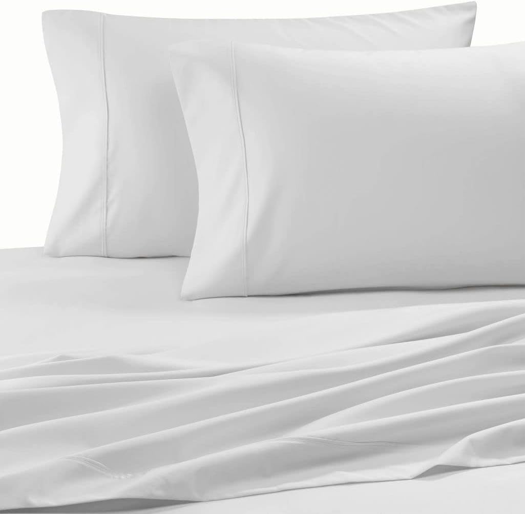 MyGiza Sheets,100% Giza Egyptian Cotton Sheets-Queen Size Giza Cotton Sheets Set to Fit Upto 18 Inches Deep Mattress (4 Pcs) White