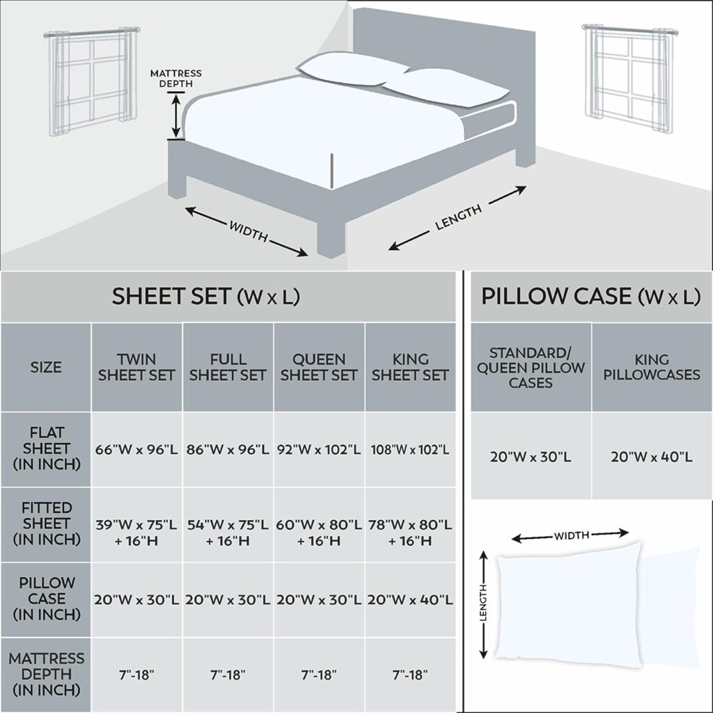 Purity Home 400 Thread Count 100% Cotton Sheets, Cooling Percale Queen White Sheet Set, with Elasticized Deep Pocket Bed Sheets, Hotel Luxury 4 Piece Queen Size Bedding Set - Queen, White