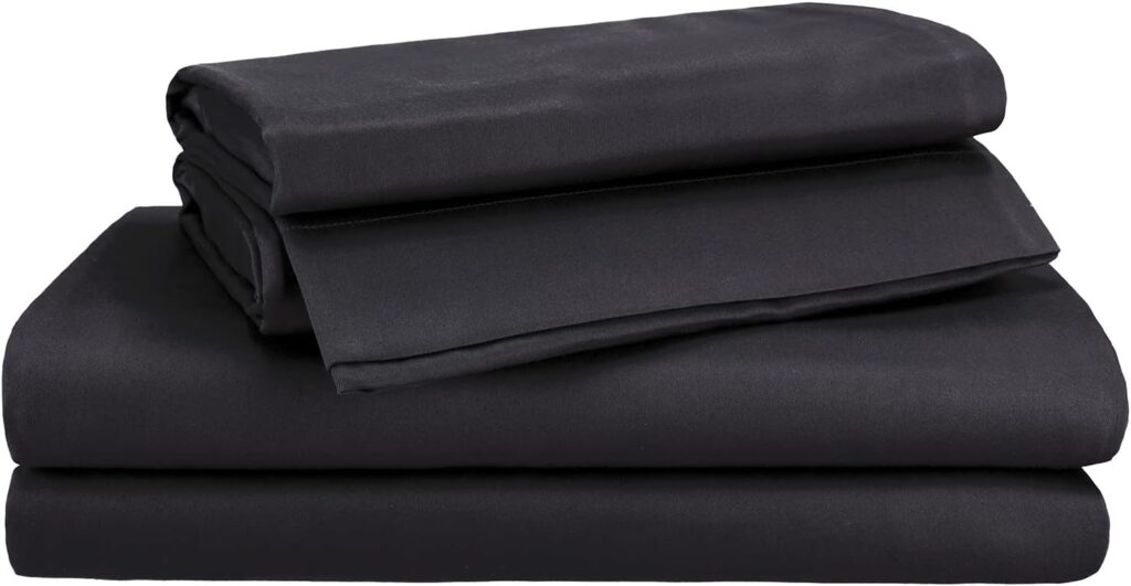 Sunday Home 400 Thread Count 100% Cotton Sheets - Solid Dark Grey Queen Sheets Set 4 Piece - Ultra Soft Long Staple Sateen Weave Luxury Bed Sheet Set with 15 Deep Pockets - Oeko Tex Certified