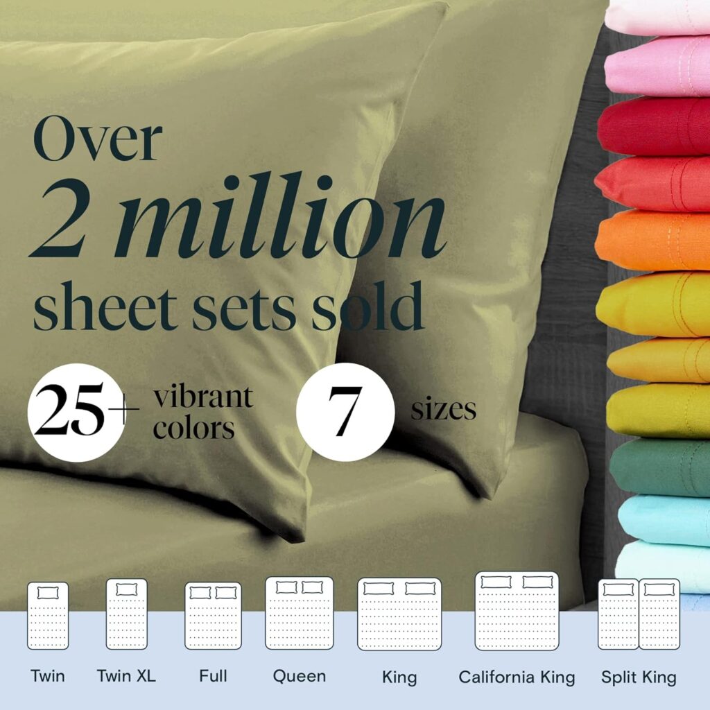 LuxClub 6 PC Queen Sheet Set, Bed Sheets Queen Size, Deep Pockets 18 Eco Friendly Wrinkle Free Cooling Sheets Machine Washable Hotel Bedding Silky Soft - Autumn Orange Queen