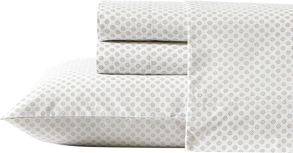 Stone Cottage - Queen Sheets, Cotton Percale Bedding Set, Crisp  Cool Home Decor (Mae, Queen)