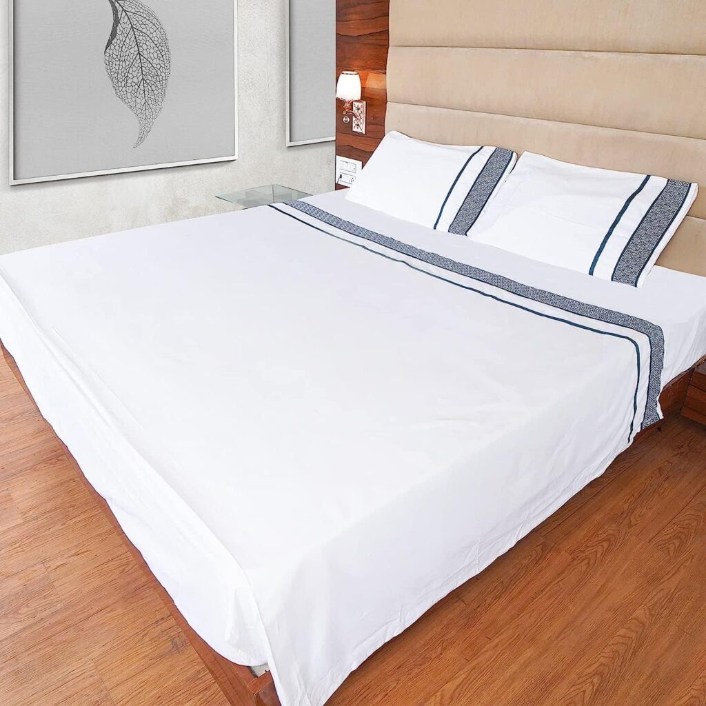 Queen Size Sheet Set - 1000 Thread Count 100% Egyptian Cotton 4 Piece White Sheet Set - Deep Pockets Fits Upto 19 Inch - Sateen Weave Luxury Hotel Quality Solid Bed Sheets  Pillowcases - Easy Fit