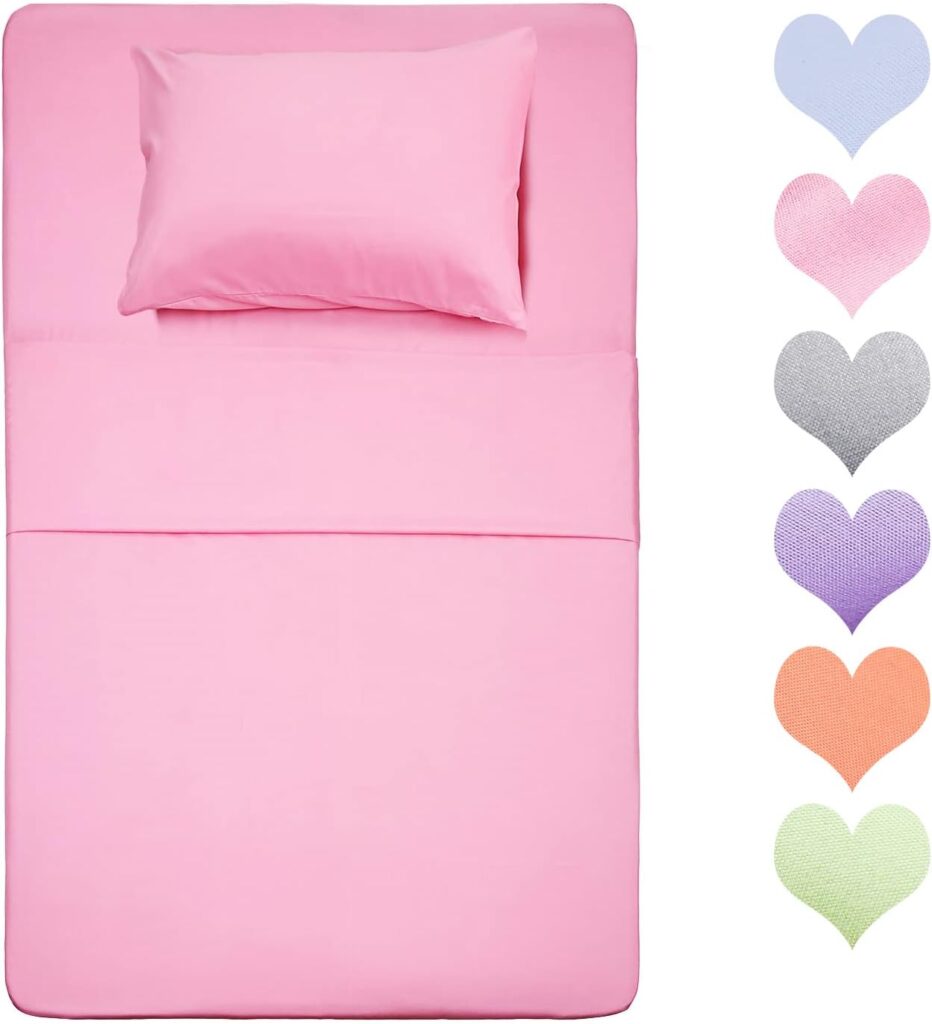 Best Season 400 Thread Count Cotton Twin Size Sheet Set (Pink Color) 3 Piece - 100% Long Staple Cotton Sheets Set, Soft Cotton Bed Sheets Sets with Deep Pocket fit Up to 16 inch