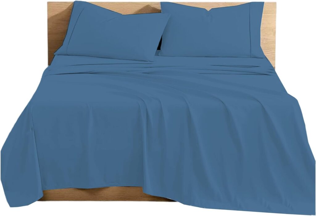 kl 4 Piece Queen Sheet Set 500 Thread Count 100% Egyptian Cotton 15 Inch Extra Deep Pocket Long Staple Cotton Soft Luxury Breathable 4Pc Sheet Set - Beige Solid Queen Sheet