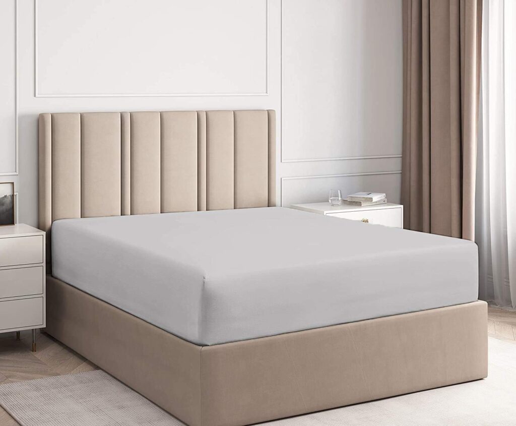 4Pc King Size Sheet Set, 100% Organic Cotton, 800 Thread Count Sheets, Soft  Breathable King Sheet Set, Luxury 8-12 Deep Pocket Sheet, Hotel Quality Bed Sheets- Silver