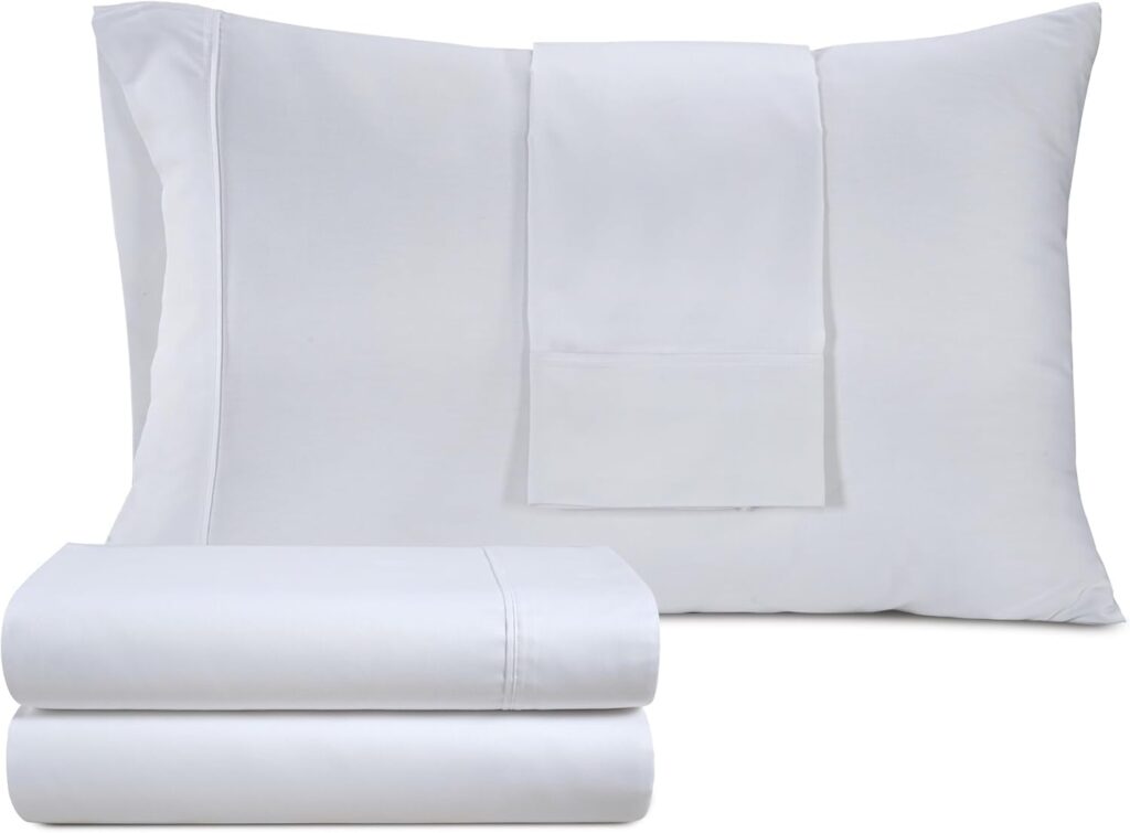 IZOD Sateen Silky 4Pc King Size Bed Sheet Set, Deep Pockets - fits Upto 17, Smooth  Buttery Feel Sheet Set, Long-Staple Soft Combed 100% Cotton Bed Sheet, Hotel Luxury Bedding - Beige Stripe